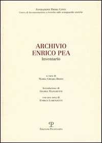 Libro Archivio Enrico Pea. Inventario 