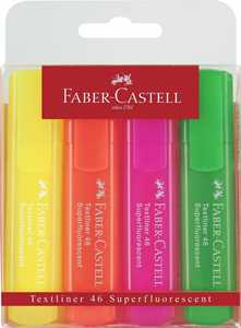 Cartoleria Bustina a scatola da 4 Textliner 1546 Super Fluo Faber-Castell