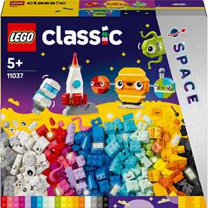 Giocattolo LEGO Classic 11037 Pianeti dello Spazio Creativi Modellino da Costruire di Sistema Solare per Bambini 5+ con Razzo Giocattolo LEGO