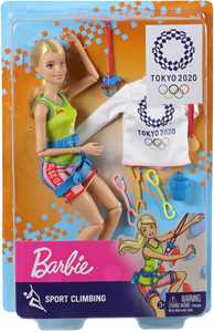 Giocattolo Barbie Carriere Giochi Olimpici Tokyo 2020, Bambola Arrampicatrice con Accessori Giocattolo per Bambini 3+ Anni, GJL75 Barbie