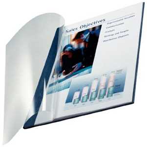 Cartoleria LEITZ impressBIND copertina flessibile fronte trasp.. f.to A4 dorso 3,5mm (10-35 fogli). Blu. 73980035 Leitz