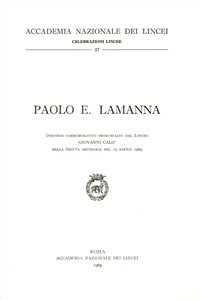 Libro Paolo E. Lamanna Giovanni Calò