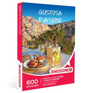 Idee regalo EMOZIONE3 - Gustosa evasione - Cofanetto regalo - 1 notte con colazione e 1 degustazione per 2 persone Emozione3