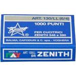 Punti metallici ZENITH 130/LL 6/4  Conf. 1000 pezzi - 0301306401 (Conf.10)