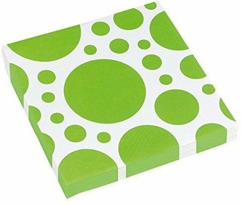 Solid Colour Dots Kiwi. 20 Tovaglioli 33X33Cm