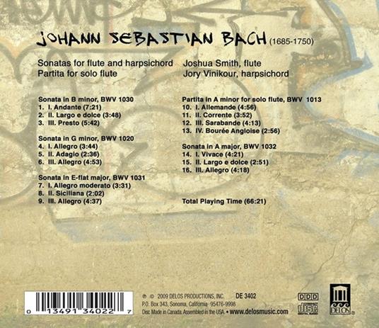 Sonate per Flauto Bwv 1020, 1030-1032, Partita per Flauto Bwv 1013 - CD Audio di Johann Sebastian Bach - 3