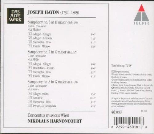 Sinfonie n.6, n.7, n .8 - CD Audio di Franz Joseph Haydn,Nikolaus Harnoncourt,Concentus Musicus Wien - 2