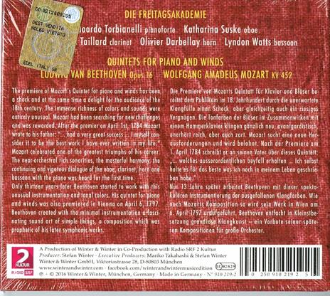 Wiener Klassik. The Unusual Instrumentation - CD Audio di Ludwig van Beethoven,Wolfgang Amadeus Mozart,Edoardo Torbianelli - 2