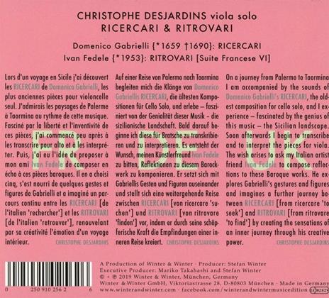 Ricercari & Ritrovari - CD Audio di Christophe Desjardins - 2