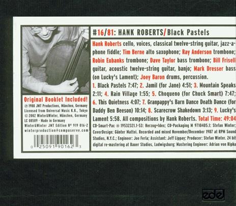 Black Pastels - CD Audio di Hank Roberts - 2