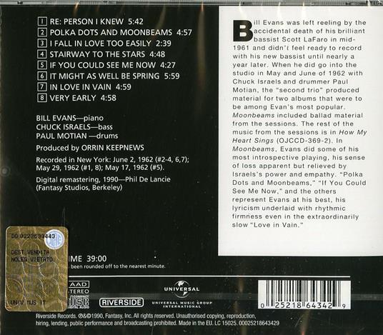 Moon Beams - CD Audio di Bill Evans - 2