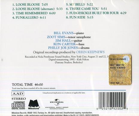 Loose Blues - CD Audio di Bill Evans - 2