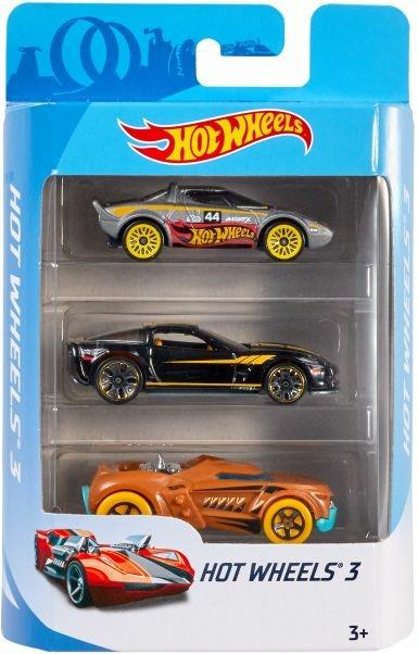 Hot Wheels- Pack con 3 macchinine, veicoli con dettagli realistici