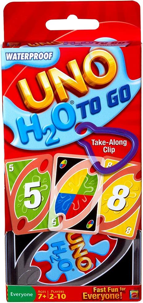 Mattel Games UNO H2O Gioco di Carte Impermeabile - 9
