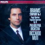 Brahms: Sinfonia No 4, Overture Tragica / Muti, Philadelphia - CD Philips
