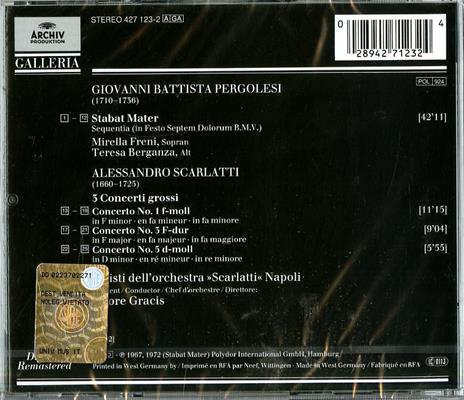 Stabat Mater - CD Audio di Giovanni Battista Pergolesi,Ettore Gracis - 2
