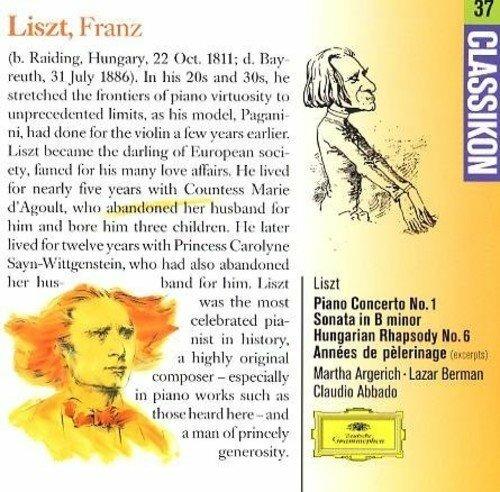 Concerto n.1 - Sonata in Si minore - Rapsodia ungherese n.6 - CD Audio di Franz Liszt