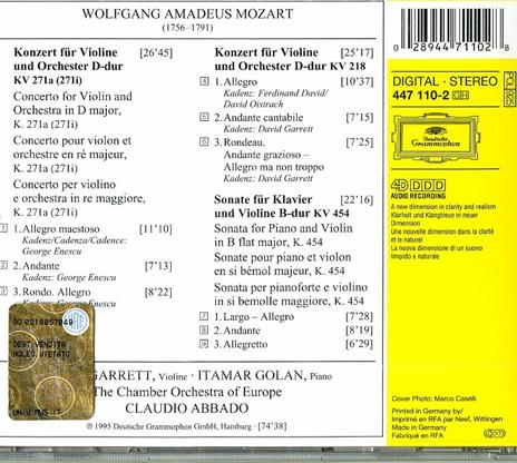 Concerti per violino n.4, n.7 - CD Audio di Wolfgang Amadeus Mozart,David Garrett - 2