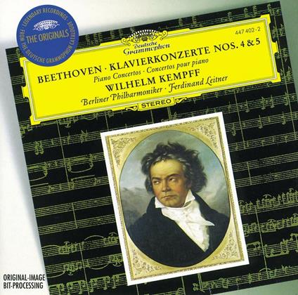 Concerti per pianoforte n.4, n.5 - CD Audio di Ludwig van Beethoven,Wilhelm Kempff,Berliner Philharmoniker,Ferdinand Leitner