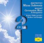 Missa Solemnis / Messa dell'incoronazione K317 - CD Audio di Ludwig van Beethoven,Wolfgang Amadeus Mozart,Herbert Von Karajan,Christa Ludwig,Fritz Wunderlich,Gundula Janowitz,Walter Berry,Berliner Philharmoniker