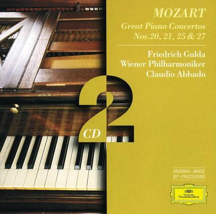 Concerti per pianoforte n.20, n.21, n.25, n.27 - CD Audio di Wolfgang Amadeus Mozart,Friedrich Gulda,Claudio Abbado,Wiener Philharmoniker