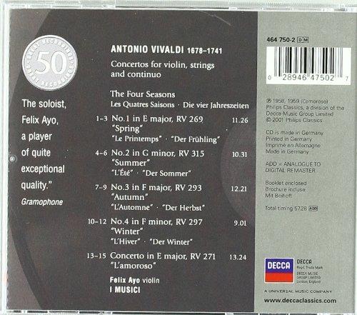 Le quattro stagioni - CD Audio di Antonio Vivaldi,Musici,Felix Ayo - 2