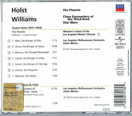I pianeti (The Planets) - CD Audio di Gustav Holst,Zubin Mehta,Los Angeles Philharmonic Orchestra - 2