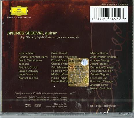 The Art of Segovia - CD Audio di Andrés Segovia - 2