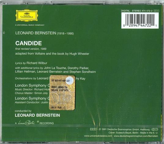Candide - CD Audio di Leonard Bernstein,London Symphony Orchestra,June Anderson,Jerry Hadley - 2