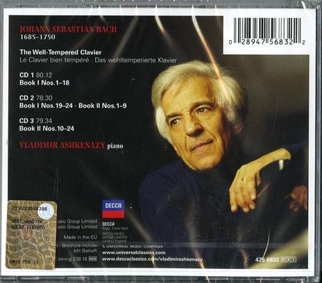 Il clavicembalo ben temperato (Das Wohltemperierte Clavier) - CD Audio di Johann Sebastian Bach,Vladimir Ashkenazy - 2