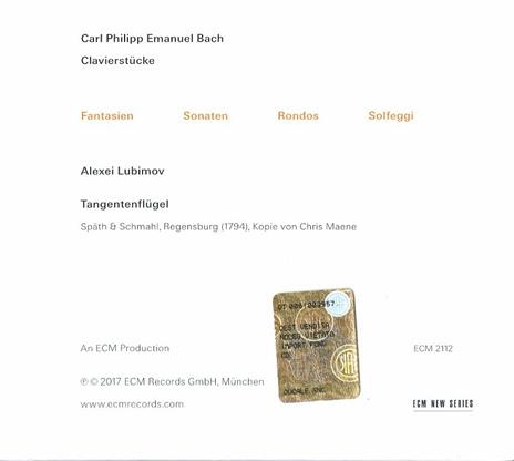 Tangere - CD Audio di Carl Philipp Emanuel Bach,Alexei Lubimov - 3