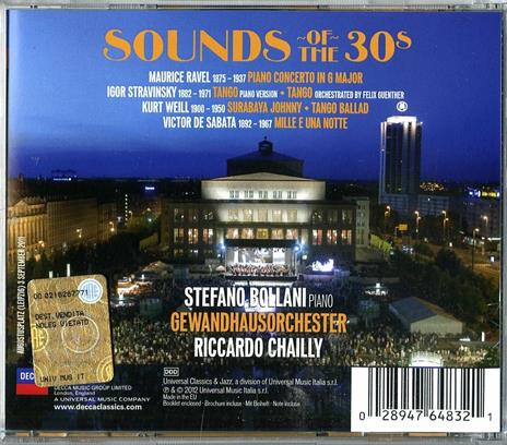 Sounds of the 30's - CD Audio di Stefano Bollani,Riccardo Chailly,Gewandhaus Orchester Lipsia - 2