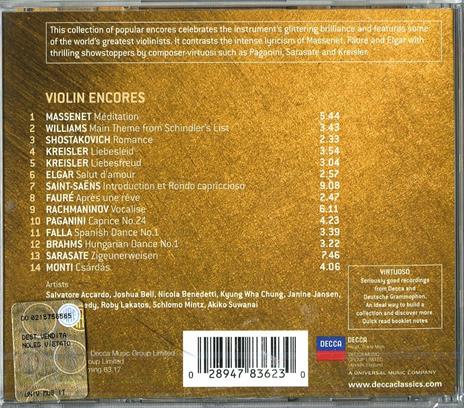 Violin encores - CD Audio di Joshua Bell,Kyung-Wha Chung,Nicola Benedetti - 2