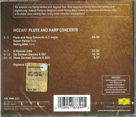Concerto per flauto e arpa K299 - Scherzo musicale K522 - Danze tedesche K567, K605 - CD Audio di Wolfgang Amadeus Mozart,Orpheus Chamber Orchestra - 2