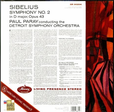 Sinfonia n.2 - Vinile LP di Jean Sibelius,Paul Paray,Detroit Symphony Orchestra - 2
