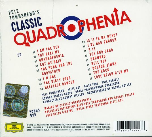 Classic Quadrophenia (Special Edition - feat. Alfie Boe, Billy Idol, Phil Daniels) - CD Audio + DVD di Royal Philharmonic Orchestra,Pete Townshend - 2