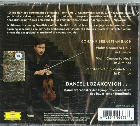 Concerti per violino - CD Audio di Johann Sebastian Bach,Daniel Lozakovich - 2