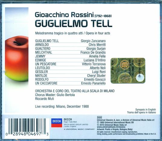 Guglielmo Tell - CD Audio di Gioachino Rossini,Riccardo Muti,Cheryl Studer,Chris Merritt - 2
