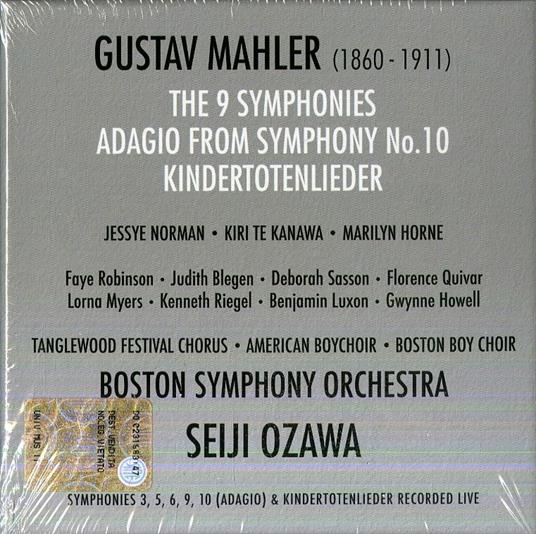 Sinfonie complete - Kindertotenlieder - CD Audio di Gustav Mahler,Seiji Ozawa,Boston Symphony Orchestra - 2