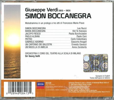 Simon Boccanegra - CD Audio di Giuseppe Verdi,Kiri Te Kanawa,Leo Nucci,Georg Solti,Orchestra del Teatro alla Scala di Milano - 2