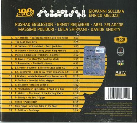 100 Cellos Live - CD Audio di Giovanni Sollima,Enrico Melozzi - 2
