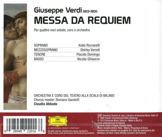 Messa da Requiem - CD Audio di Giuseppe Verdi,Claudio Abbado,Orchestra del Teatro alla Scala di Milano - 2
