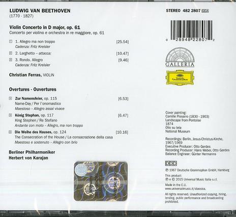 Concerto per violino - Re Stefano - CD Audio di Ludwig van Beethoven,Herbert Von Karajan,Berliner Philharmoniker,Christian Ferras - 2