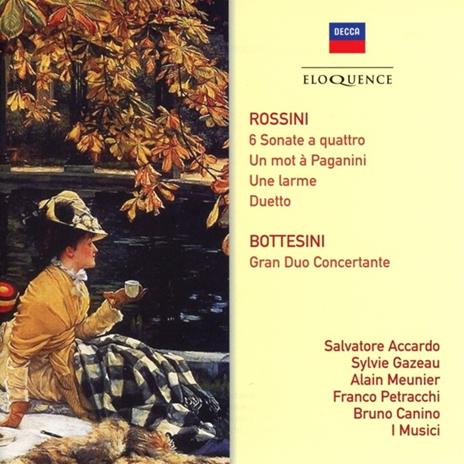 Sonate a quattro / Gran duo concertante - CD Audio di Gioachino Rossini,Giovanni Bottesini,Musici,Salvatore Accardo