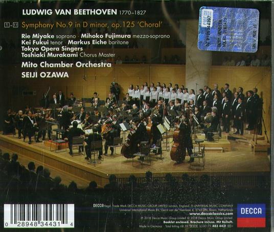 Sinfonia n.9 - CD Audio di Ludwig van Beethoven,Seiji Ozawa,Mito Chamber Orchestra - 2