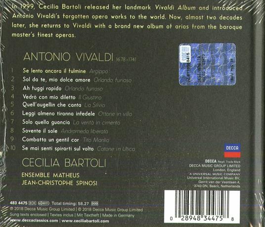 Antonio Vivaldi (Deluxe Limited Edition) - CD Audio di Cecilia Bartoli,Antonio Vivaldi,Jean-Christophe Spinosi,Ensemble Matheus - 2