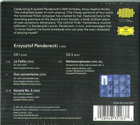 Hommage a Penderecki - CD Audio di Krzysztof Penderecki,Anne-Sophie Mutter,London Symphony Orchestra - 2