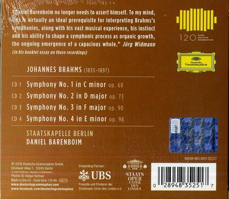 Le sinfonie - CD Audio di Johannes Brahms,Staatskapelle Berlino,Daniel Barenboim - 2
