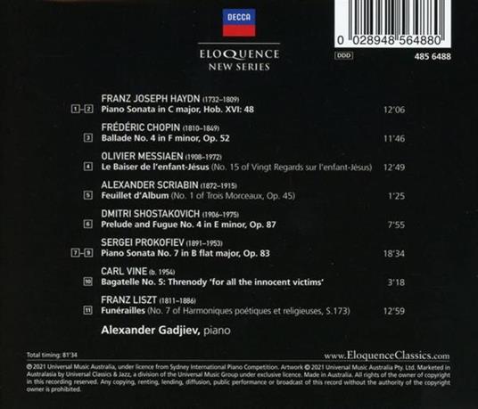Alexander Gadjiev - Live - CD Audio di Alexander Gadjiev - 2