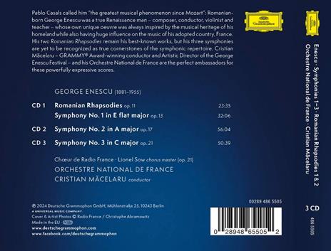 Sinfonie n. 1-3 - CD Audio di George Enescu,Cristian Macelaru - 3